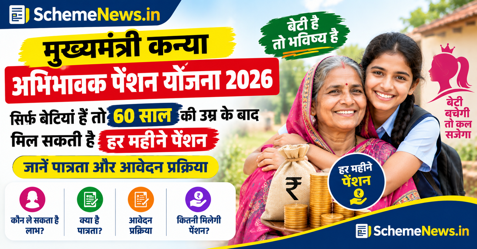 मुख्यमंत्री कन्या अभिभावक पेंशन योजना 2026