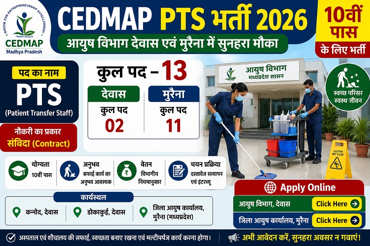 CEDMAP PTS Recruitment 2026