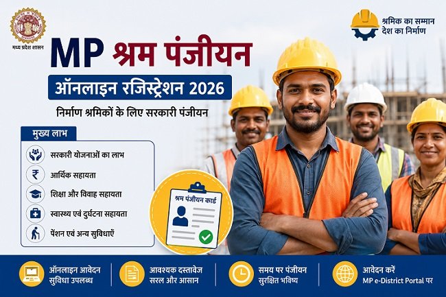 MP Shram Panjiyan 2026: 90 दिन काम करने वाले मजदूर ऐसे कराएं पंजीयन, जानें पूरी प्रक्रिया 1 MP Shram Panjiyan 2026