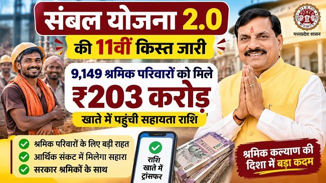 sambal-yojana-2-0-11th-installment-203-crore-shramik-parivar