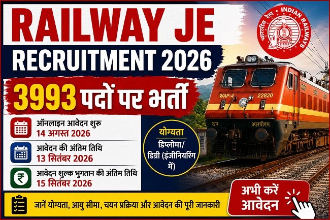 Railway JE Recruitment 2026